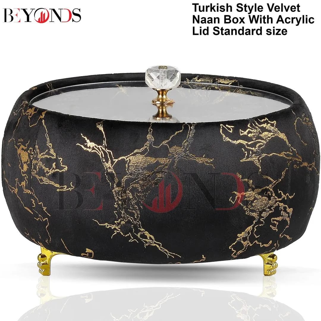 Turkish printed velvet black color hot pot